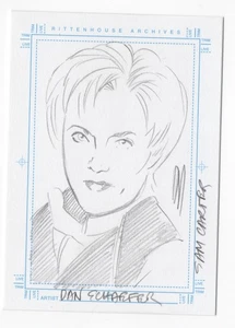 Sam Carter STARGATE SG1 Season 5 Hand Drawn Sketch Card Sketchafex Dan Schaefer - Picture 1 of 2