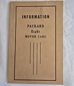 INFORMATION PACKARD Acht MOTORWAGEN Heft 1930, Reprint 1959 - Bild 1 von 8