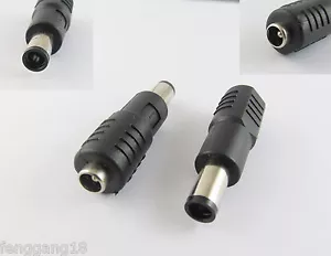 10pcs 2.1mm x 5.5mm to 5.0mm x 7.4mm Male DC Power Connector Adapter For Laptops - Picture 1 of 5