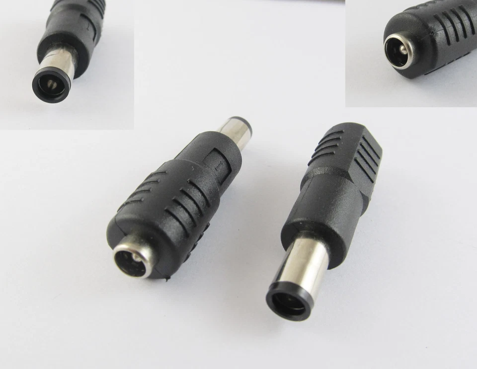 10pcs 2.1mm x 5.5mm to 5.0mm x 7.4mm Male DC Power Connector Adapter For Laptops - Image 1 of 4