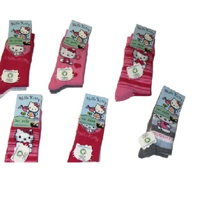 2 Paar Hello Kitty Socken/Strümpfe verschiedene Größen und Farben neu - Bild 1 von 5