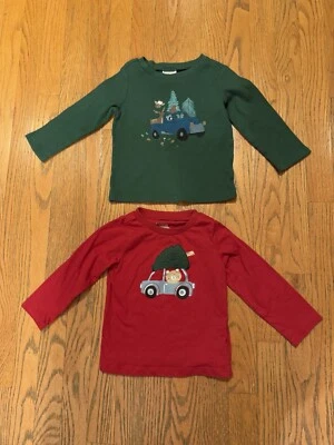First Impressions 2T Long Sleeve Shirts Animals In Vehicles (2 Pieces) - Image 1 of 4