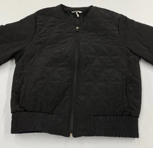 Josie Women's Natori Quilted Bomber Puffer Jacket, Black, XS - Picture 1 of 7