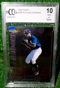 1999 Topps Finest Alfanso Soriano BCCG Mint 10 Graded Yankees MLB - Picture 1 of 2