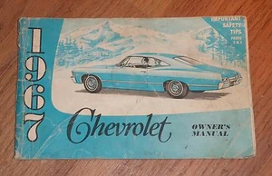 1967 CHEVROLET PASSENGER CAR OWNER’S MANUAL, CHEVY - Picture 1 of 1