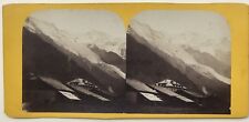 Der Mont-Blanc -ansicht Chamonix Frankreich Schweiz Foto Vintage Stereo Albumin