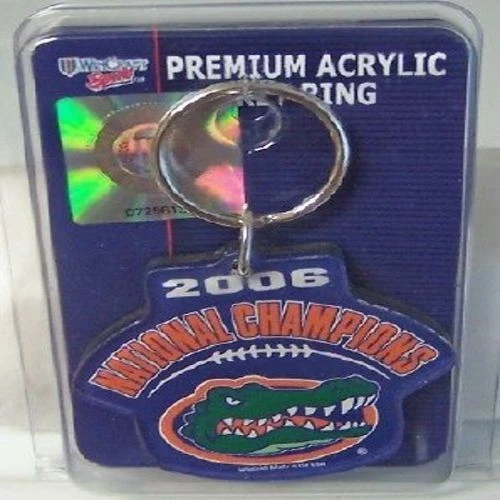 VINTAGE FLORIDA GATORS 2006 NATIONAL CHAMPIONS PREMIUM KEY RING NOS WINCRAFT