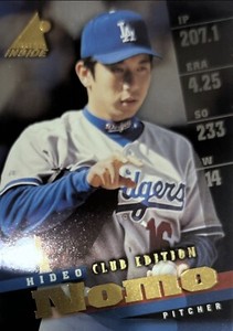 1998 Pinnacle Inside Club Edition Hideo Nomo Los Angeles Dodgers #52 NMMT