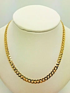 9ct Yellow Solid Gold Curb Chain – 4.4mm - 20" - CHEAPEST ON EBAY - Picture 1 of 10