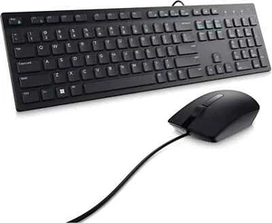 LOT-10 Dell TWGDD Wired Keyboard and Mouse Optical 2-Buttons KM300C KB216t1 NEW - Picture 1 of 14