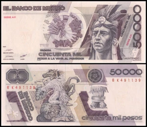 Mexico 50000 Pesos, 1986-1988, P-93a, UNC, Signatures and Series Vary - Picture 1 of 1
