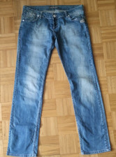 G-Star Raw Originals 3301 Denim Blue Women Straight Leg Distressed Jeans W32 L28