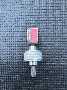 Sears Craftsman USA MADE Nos Thumb Finger Bit Driver 1/4” SILVER 41380 Spinner - Picture 1 of 11