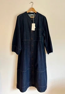 Toast Indigo Denim Neat Shirt Dress Size 18 New with tags - Picture 1 of 13