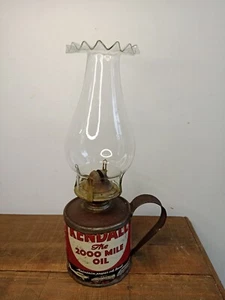 VINTAGE FINGER OIL LAMP MADE WITH AN KENDALL OIL CAN - VERY RARE - Picture 1 of 15