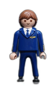 Playmobil Figur Pilot Beruf Flughafen Flugzeug City Beruf - Picture 1 of 1