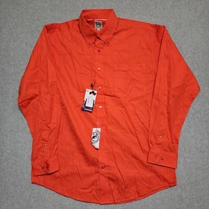 Camicia uomo Cinch western tinta unita arancione bottoni MTW1103217-ORG NUOVA logo nuova con etichetta - Foto 1 di 12