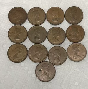 Set of 13 Mixed 1945 Through 1967 CANADIAN PENNY CANADA ONE Cent - Picture 1 of 4