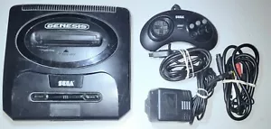 Sistema de consola Sega Genesis Modelo 2 negro + 6 botones Cntrllr G/VG garantía probada - Imagen 1 de 3