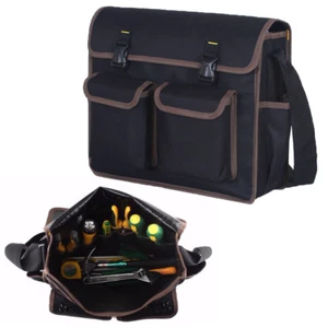 12" Electrician Tool Bag for Work Heavy Duty Bag Hardware Toolkit Shoulder Strap - Picture 1 of 7