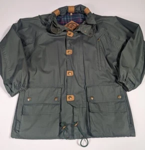 Willis & Geiger Vintage Field Jacket Green Flannel Lined Game Coat Men's Medium - Picture 1 of 12