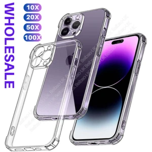 Vente en gros lot étui téléphone transparent pour iPhone 15 14 13 12 11 Pro XR XS 8 - Photo 1 sur 11