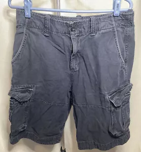 Arizona Jean Co, 32x10 Charcoal 100% Cotton, Flat Front, CARGO Shorts EUC - Picture 1 of 7