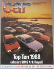 VOITURE 01/1988 avec Toyota Celica, Honda, Citroen BX GTi, Alfa Romeo, Lancia