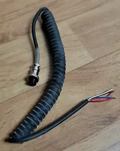 MIKROFON aufgerollt Ersatzkabel 4 Pin 3 Fuß Cobra CB Schinkenkabel HD - Bild 1 von 6