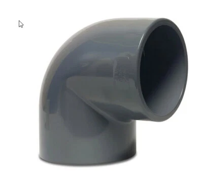 PROFEC PVC-U Fittings Winkel 90° mit 2fach Klebemuffe 16 Bar