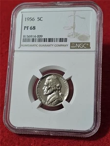 1956 Proof Jefferson Nickel NGC PF 68 #MF-T3587 - Bild 1 von 2