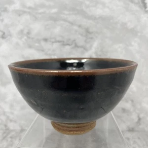 Henry Hammond Small Signed Studio pottery Bowl Tenmoku Glaze 10.5cm Diam #2555 - Picture 1 of 10