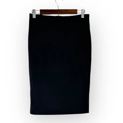 Falda lápiz Jean Paul Gaultier mujer 6 negra lana seda abertura hasta la rodilla Foto 1 de 4