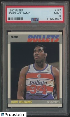 Fleer Basketball 1987 #122 John Williams Washington Bullets PSA 9 como nuevo Foto 1 de 2