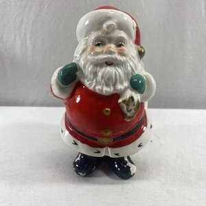 "Papá Noel Lefton vintage con maceta bolsa 5,5"" cerámica MCM Navidad CS3404" - Imagen 1 de 6