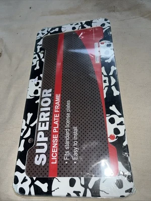 Superior Car License Plate Frame Plastic Skull - Image 1 of 4