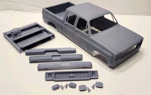 Axial Scx24 Gladiator 1975 Chevy K20 Crew Cab Body 1/24 Scale 155mm W/Interior - Picture 1 of 24
