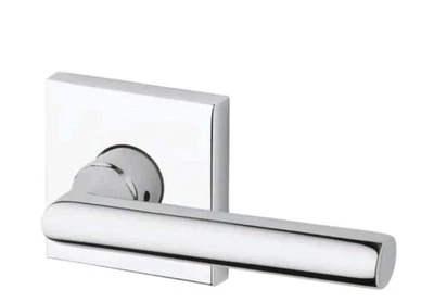 Baldwin PVTUBCSR260 Tube Privacy Leverset with Contemporary Square Rose, Chrome - Image 1 of 4