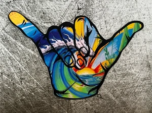 HANG LOOSE Stickers Shaka STICKER SURF STICKERS Hawaii Volcom ONEILL RVCA FCS - Picture 1 of 4