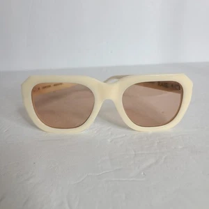 Raie Eyewear Lucky Dice Cream Rounded Square Sunglasses - Picture 1 of 9