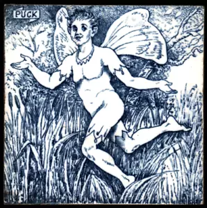 SELTENE WEDGWOOD EINE MITTSOMMERNACHTSFLIESE von HELEN MILES, 1878 - PUCK - Bild 1 von 2