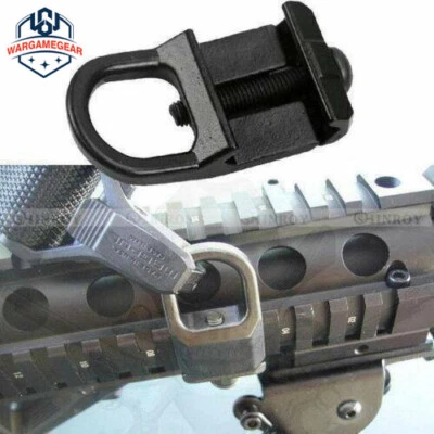 Tactical QD Sling Steel Swivel Hook Mount Adapter For 20mm Picatinny Weaver Rail - Image 1 of 4