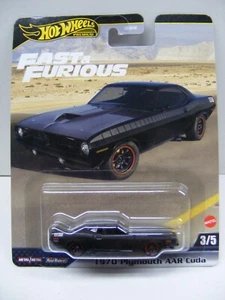 Hot Wheels-1970 Plymouth AAR Cuda-Black-Fast & Furious 3/5 - Picture 1 of 4