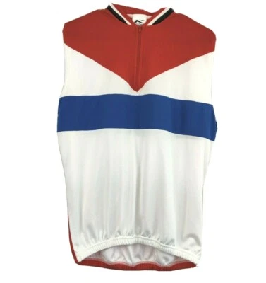 VTG Kucharik Women Cycling Jersey Bike American Flag Stripes USA Sz L - Image 1 of 4