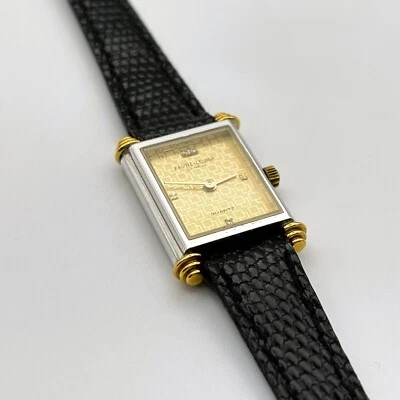 Favre-Leuba - Reloj Pulsera Cuarzo Suizo - Caja Rectangular Dos Tonos - Geometría Dorada Foto 1 de 4