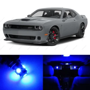 Paquete de 9 luces interiores LED azules para Dodge Challenger 2015-2018 + herramienta - Imagen 1 de 7