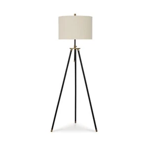 Benjara Egan 71 Inch Floor Lamp, Drum Shade and Classic Tripod Metal Base, Wh... - Picture 1 of 5