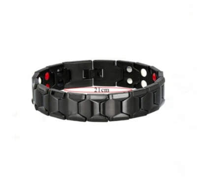 Armband Edelstahlkette 10MM breit Armkette Silber Gold Herren Magnetarmband 21cm - Bild 1 von 4