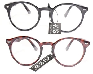 LUNETTES VERRES TRANSPARENTS RONDES RONS HOMME FEMME CLAIRS FASHION ks1728 ASST - Imagen 1 de 5