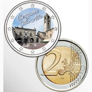 2€ EURO COLORATO - BERGAMO CITTA' ALTA - SUBITO DISPONIBILE - Imagen 1 de 1